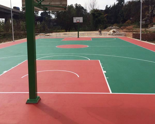 石林县北大村硅pu篮球场